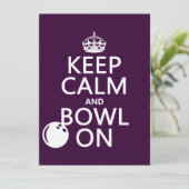 Behalten Sie Ruhe und Schüssel an - alle Farben Einladung (Stehend Vorderseite)