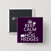 Behalten Sie Ruhe und Schwein hegt ein (Igel) Button (Vorne & Hinten)