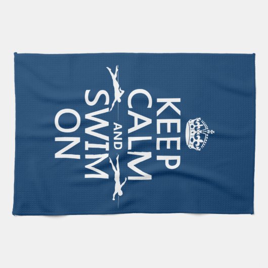 Behalten Sie Ruhe und schwimmen Sie auf (in Geschirrtuch (Horizontal)