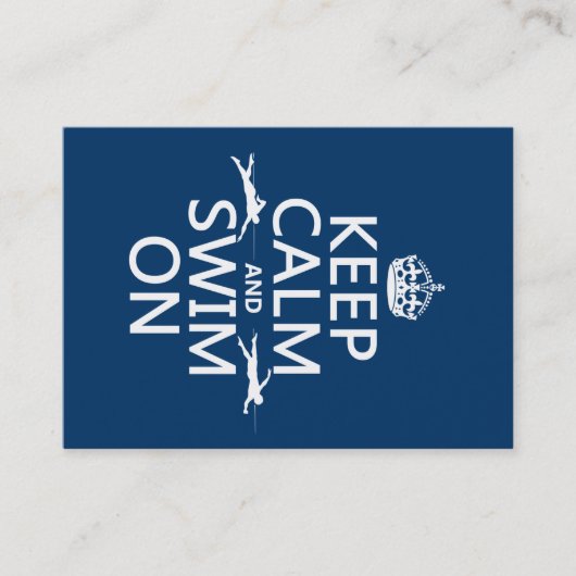 Behalten Sie Ruhe und schwimmen Sie auf (in Visitenkarte (Vorderseite)