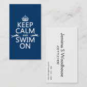 Behalten Sie Ruhe und schwimmen Sie auf (in Visitenkarte (Vorne/Hinten)