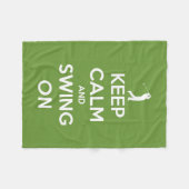 Behalten Sie Ruhe und schwingen Sie auf grünem Fleecedecke (Vorderseite (Horizontal))