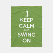 Behalten Sie Ruhe und schwingen Sie auf grünem Fleecedecke (Vorderseite)