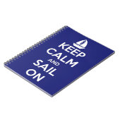 Behalten Sie Ruhe und Segel auf Blau Notizblock (Linke Seite)