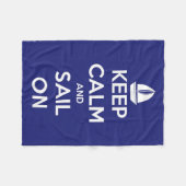 Behalten Sie Ruhe und Segel auf blauer und weißer Fleecedecke (Vorderseite (Horizontal))