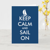 Behalten Sie Ruhe und Segel auf Grußkarte See | Karte (Gelbe Blume)
