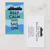 Behalten Sie Ruhe und Segel auf Visitenkarte (Vorne/Hinten)