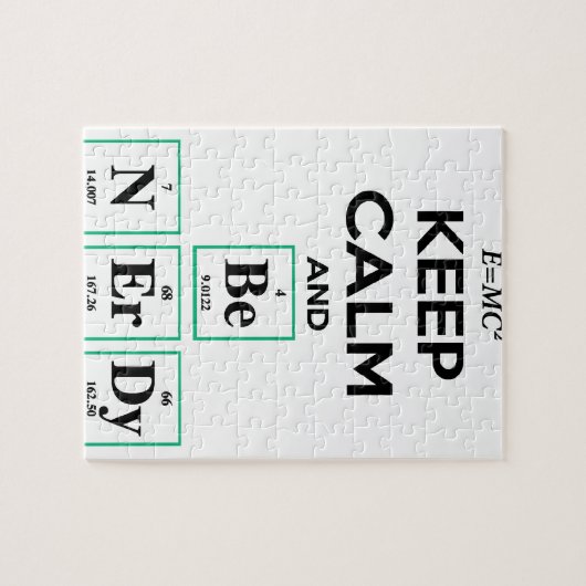 Behalten Sie Ruhe und seien Sie Nerdy Geschenke Puzzle (Horizontal)