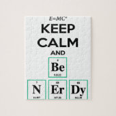 Behalten Sie Ruhe und seien Sie Nerdy Geschenke Puzzle (Vertikal)