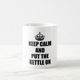 behalten Sie Ruhe und setzen Sie den Kessel auf Kaffeetasse