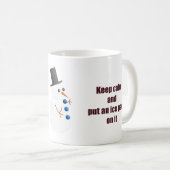 Behalten Sie Ruhe und setzen Sie einen Eis-Satz Kaffeetasse (VorderseiteRechts)