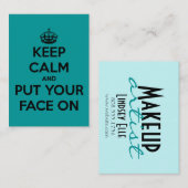 Behalten Sie Ruhe und setzen Sie Ihr Gesicht an Visitenkarte (Vorne/Hinten)