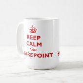 Behalten Sie Ruhe und SharePoint - Tasse (Vorderseite Links)