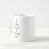 Behalten Sie Ruhe und Shisha an Kaffeetasse (Vorderseite Links)