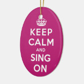 Behalten Sie Ruhe und singen Sie an Keramikornament (Links)