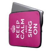 Behalten Sie Ruhe und singen Sie an Laptopschutzhülle (Vorderseite Links)