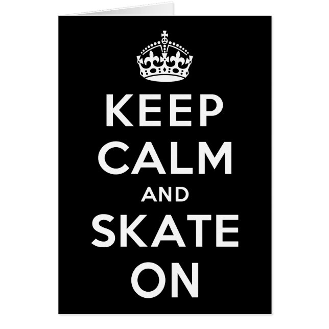 Behalten Sie Ruhe und Skate an (Vorne)
