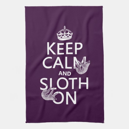 Behalten Sie Ruhe und Sloth an Handtuch (Vertikal)