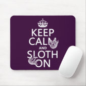 Behalten Sie Ruhe und Sloth an Mousepad (Mit Mouse)