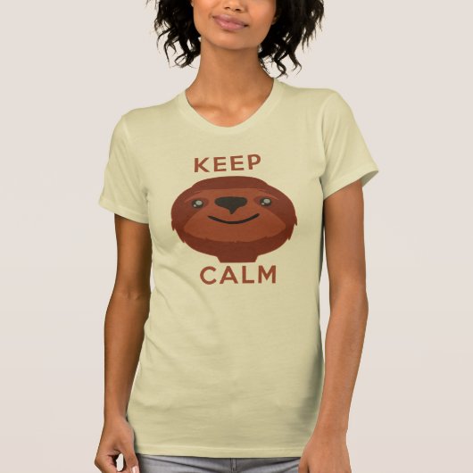 Behalten Sie Ruhe und Sloth an T-Shirt (Vorderseite)