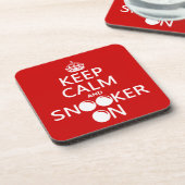 Behalten Sie Ruhe und Snooker auf (alle Farben) Untersetzer (Linke Seite)