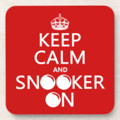 Behalten Sie Ruhe und Snooker auf (alle Farben) Untersetzer (Vorderseite)