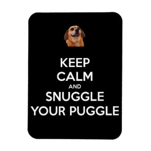Behalten Sie Ruhe und Snuggle Ihren Puggle Magnet
