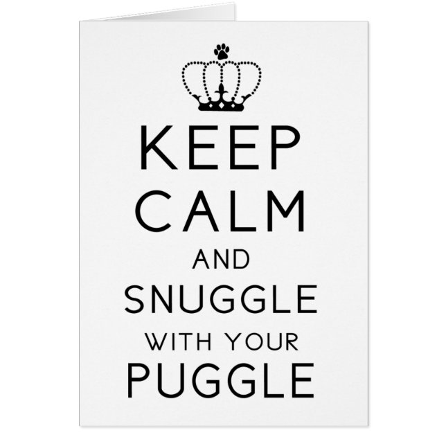 Behalten Sie Ruhe und Snuggle mit Ihrer Puggle (Vorne)