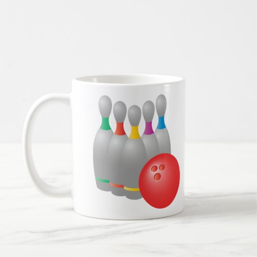 BEHALTEN Sie RUHE UND SPIEL AN - Bowling Kaffeetasse (Links)