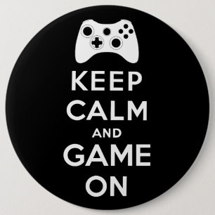 Behalten Sie Ruhe und Spiel an Button