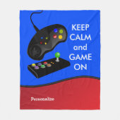 Behalten Sie Ruhe und Spiel an Fleecedecke (Vorderseite)