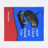 Behalten Sie Ruhe und Spiel an Fleecedecke (Vorderseite (Horizontal))