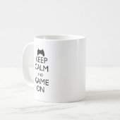 Behalten Sie Ruhe und Spiel an Kaffeetasse (Vorderseite Links)