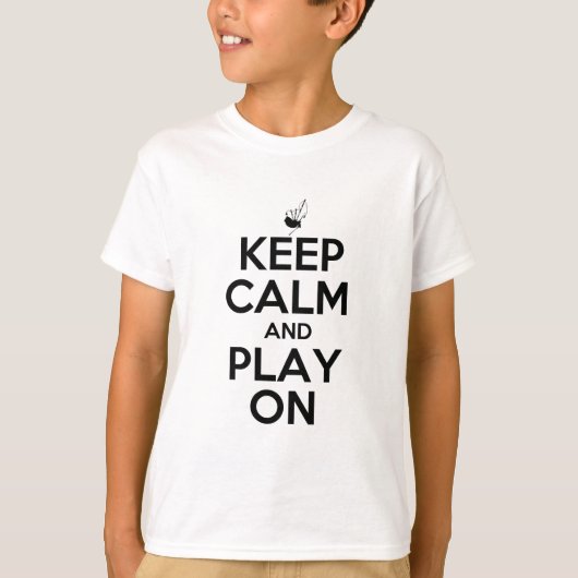 Behalten Sie Ruhe und Spiel auf Bagpipes T-Shirt (Vorderseite)