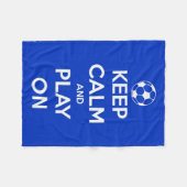 Behalten Sie Ruhe und Spiel auf blauer und weißer Fleecedecke (Vorderseite (Horizontal))