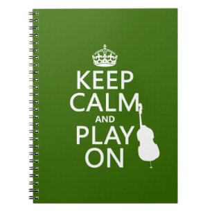 Behalten Sie Ruhe und Spiel auf (Cello) Notizblock