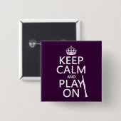 Behalten Sie Ruhe und Spiel auf (Clarinet) Button (Vorne & Hinten)