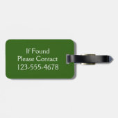 Behalten Sie Ruhe und Spiel auf Grün Gepäckanhänger (Rückseite horizontal)