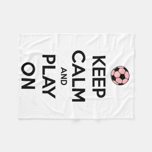 Behalten Sie Ruhe und Spiel auf rosa und schwarzer Fleecedecke (Vorderseite (Horizontal))