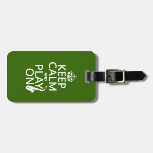 Behalten Sie Ruhe und Spiel auf (Saxophone) Gepäckanhänger (Vorderseite horizontal)