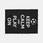 Behalten Sie Ruhe und Spiel auf Schwarzweiss Fleecedecke (Vorderseite (Horizontal))