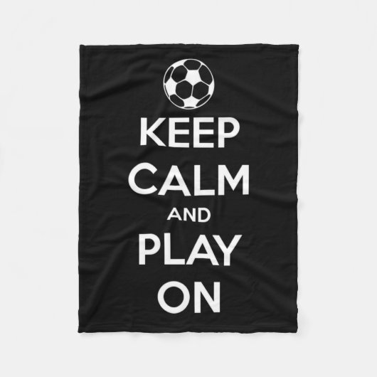 Behalten Sie Ruhe und Spiel auf Schwarzweiss Fleecedecke (Vorderseite)
