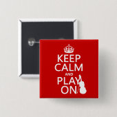 Behalten Sie Ruhe und Spiel auf (Violine) Button (Vorne & Hinten)