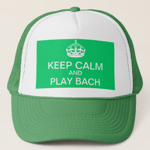 Behalten Sie Ruhe und Spiel Bach Hut Truckerkappe