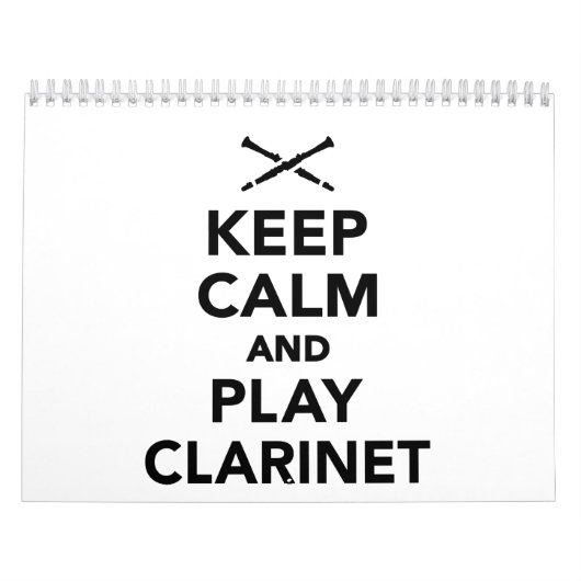 Behalten Sie Ruhe und Spiel Clarinet Kalender (Titelbild)