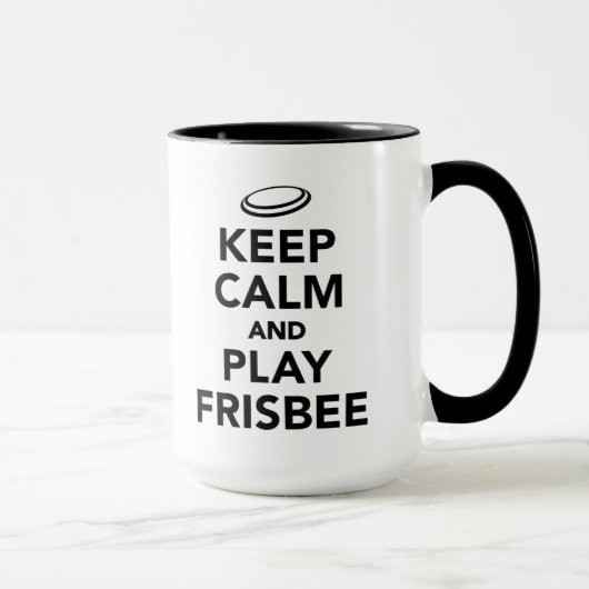 Behalten Sie Ruhe und Spiel Frisbee Tasse (Rechts)