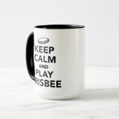 Behalten Sie Ruhe und Spiel Frisbee Tasse (Vorderseite Links)