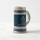Behalten Sie Ruhe-und Spiel-Fußball Bierglas (VorderseiteRechts)