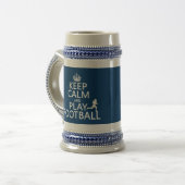 Behalten Sie Ruhe-und Spiel-Fußball Bierglas (Vorderseite Links)