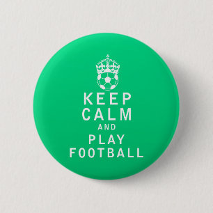 Behalten Sie Ruhe-und Spiel-Fußball Button